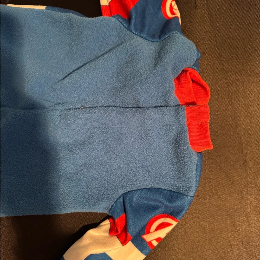 Marvel Captain America Fleece Costume Onesie in Blue, Red, White - Picture 11 of 11